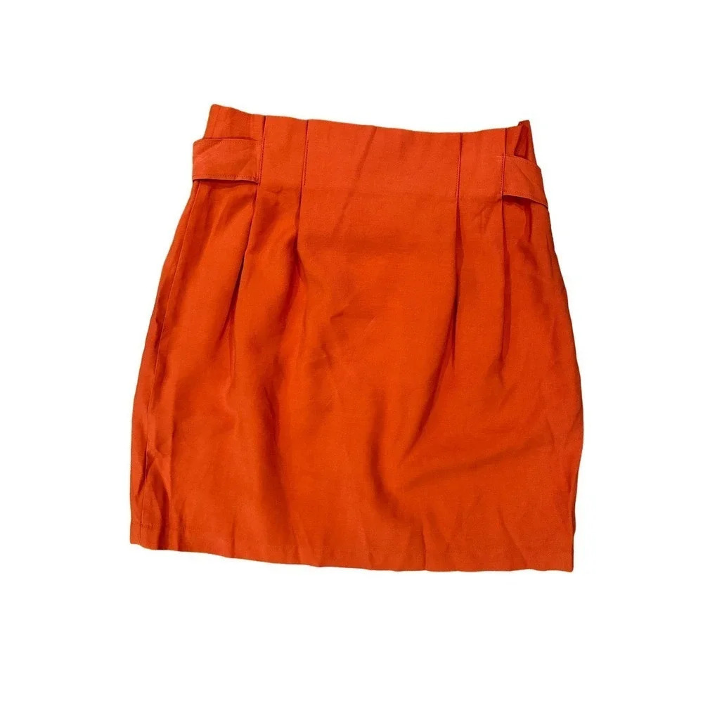 Ann Taylor Loft Tie Waist Pocket Utility Skirt in Coral Flare - Picture 3 of 5